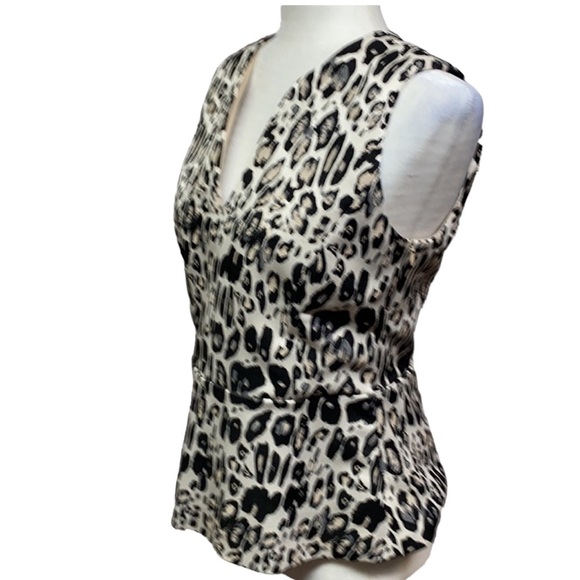 Ann Taylor Leopard Peplum Blouse - Picture 4 of 6